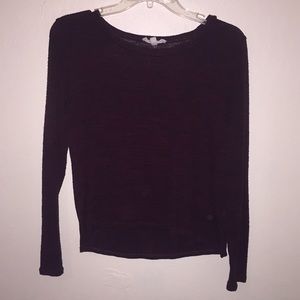 Long sleeve maroon shirt